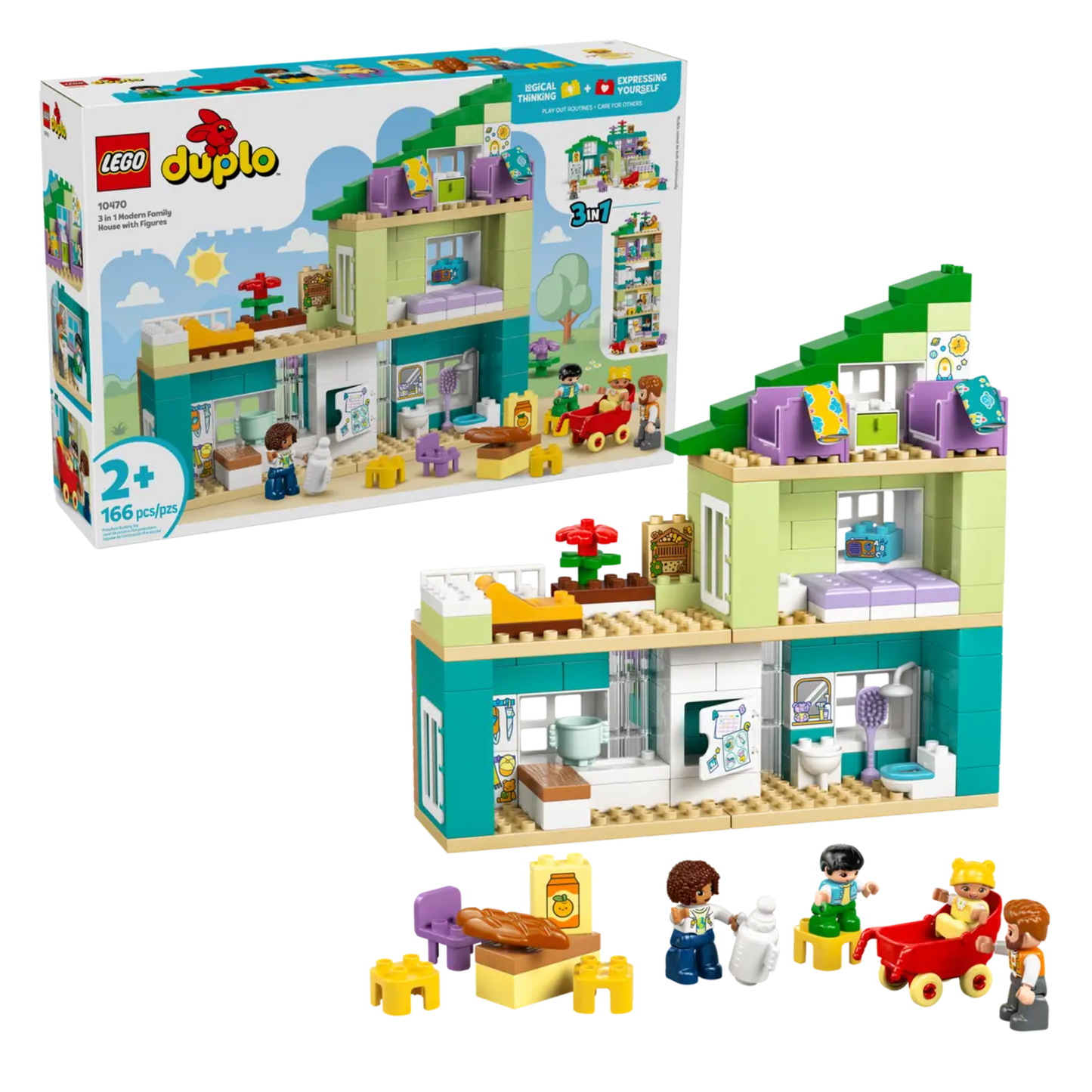 Lego Duplo 3 in 1 Modern Family House with Figures 10470