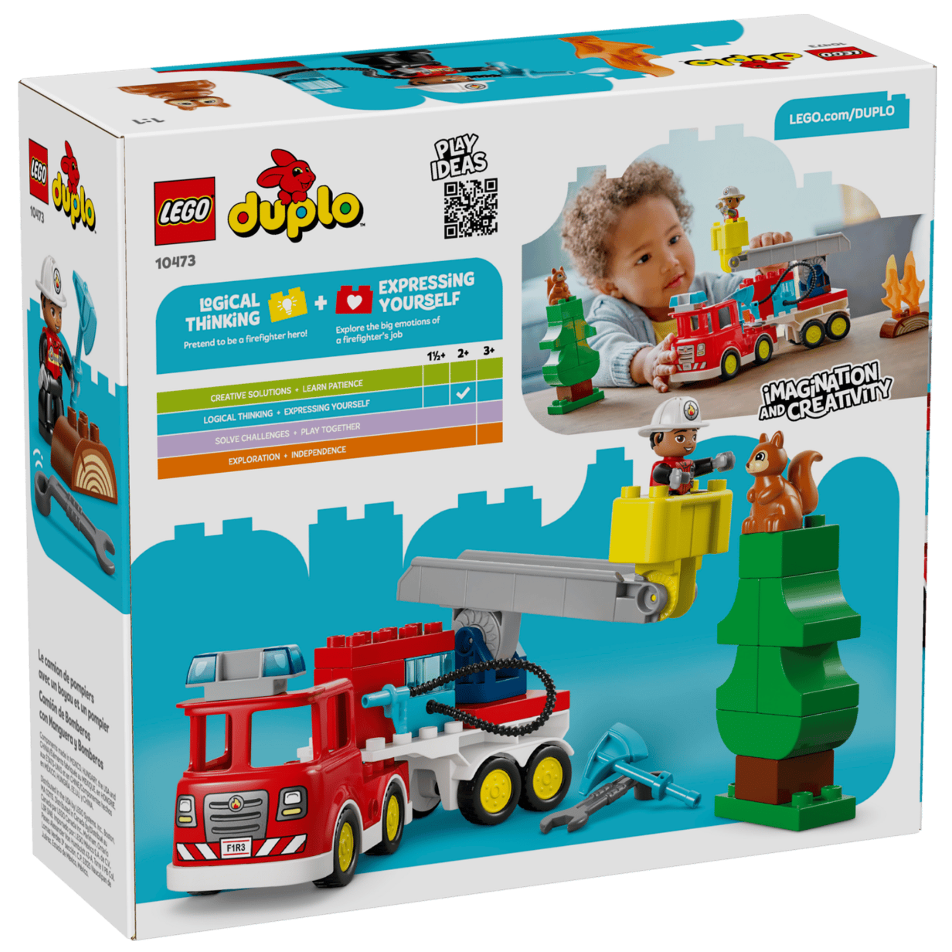 Lego Duplo Fire Truck with Hose and Firefighter 10473