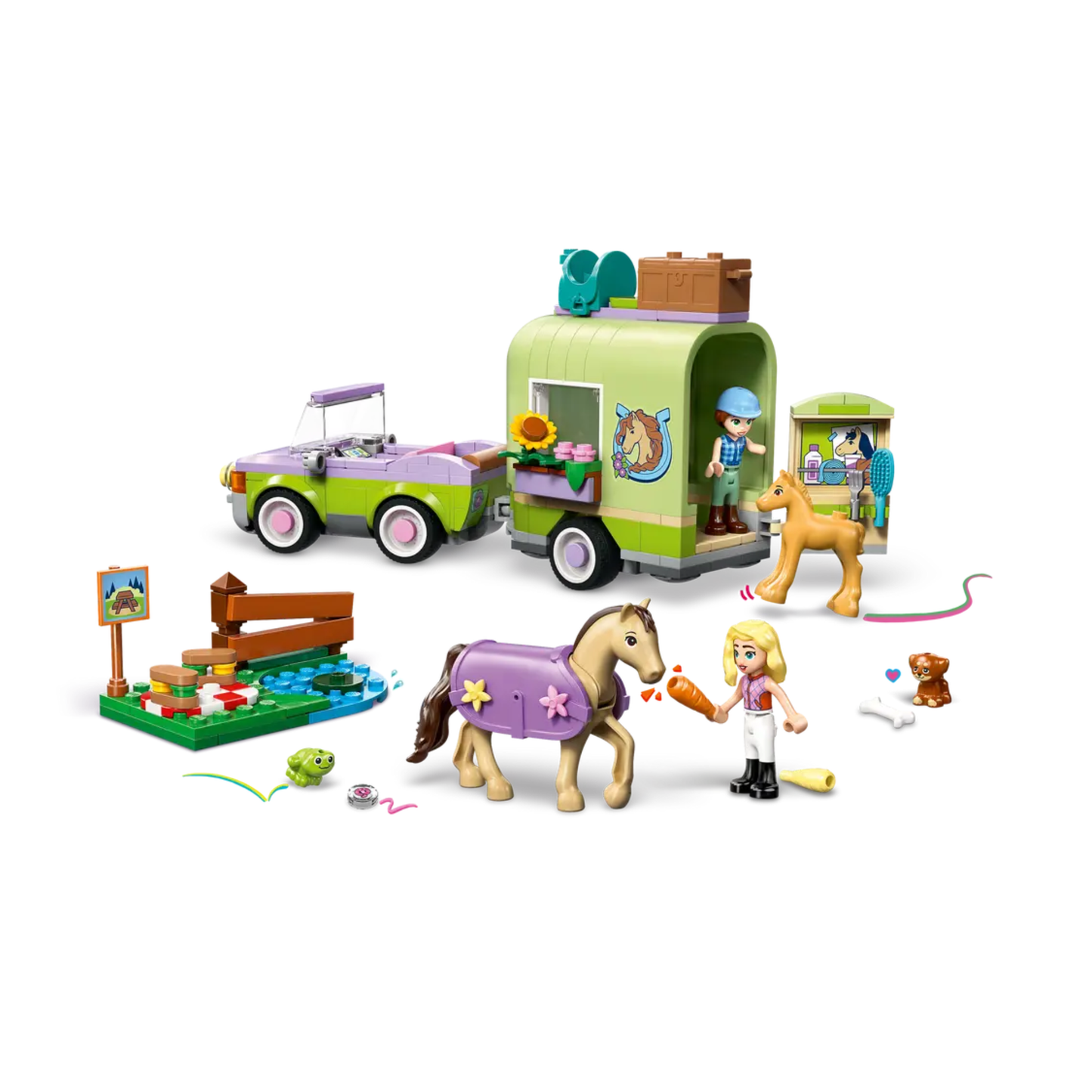 Lego Friends Horse & Baby Foal Trailer 42695
