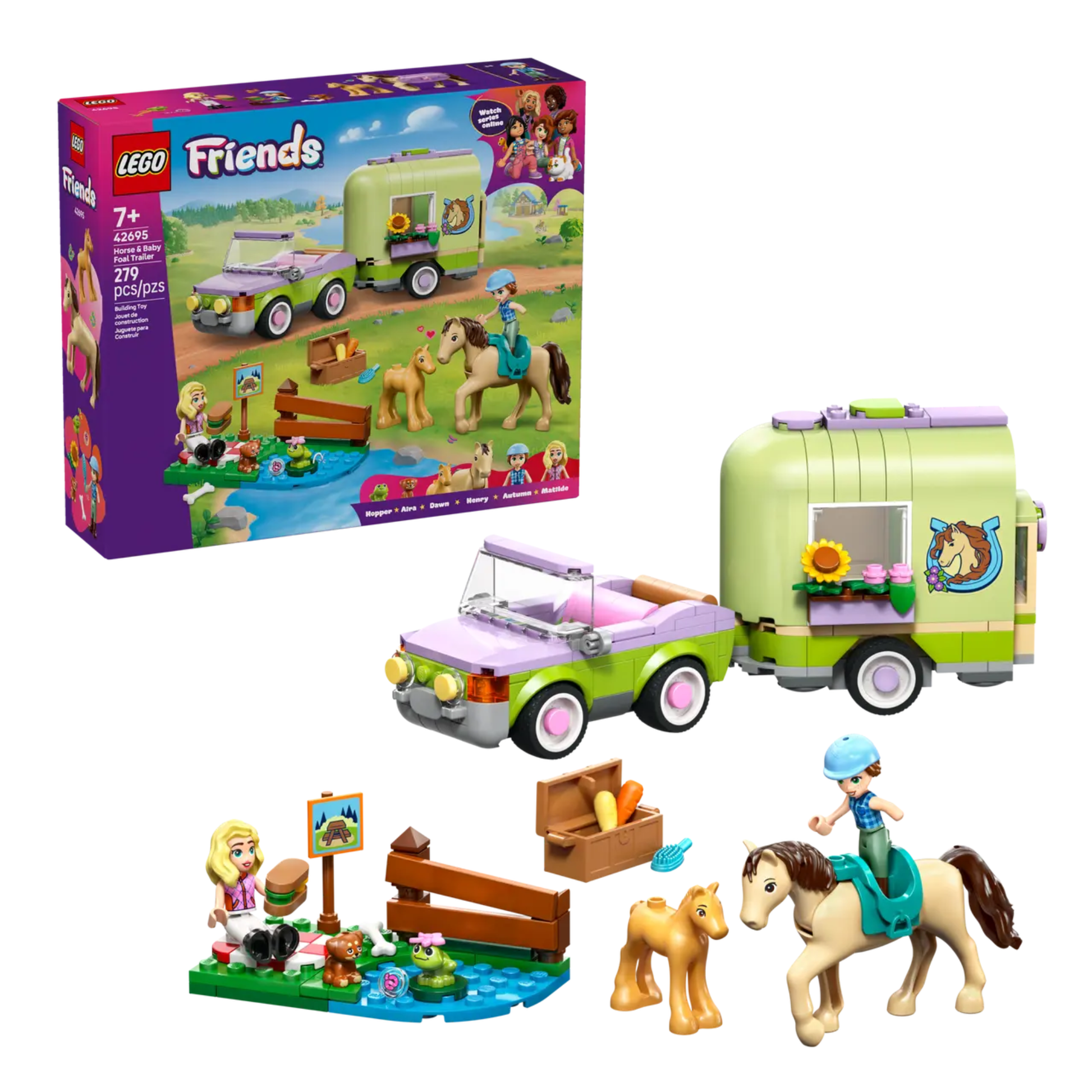 Lego Friends Horse & Baby Foal Trailer 42695