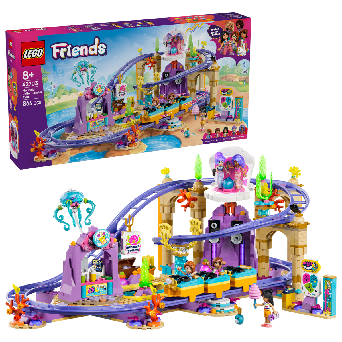 Lego Friends Mermaid Roller Coaster Ride 42704