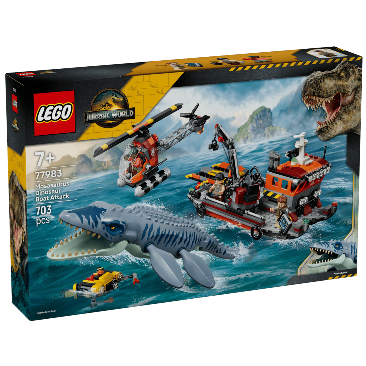 Lego Jurassic World Mosasaurus Dinosaur Boat Attack 77983 - august release