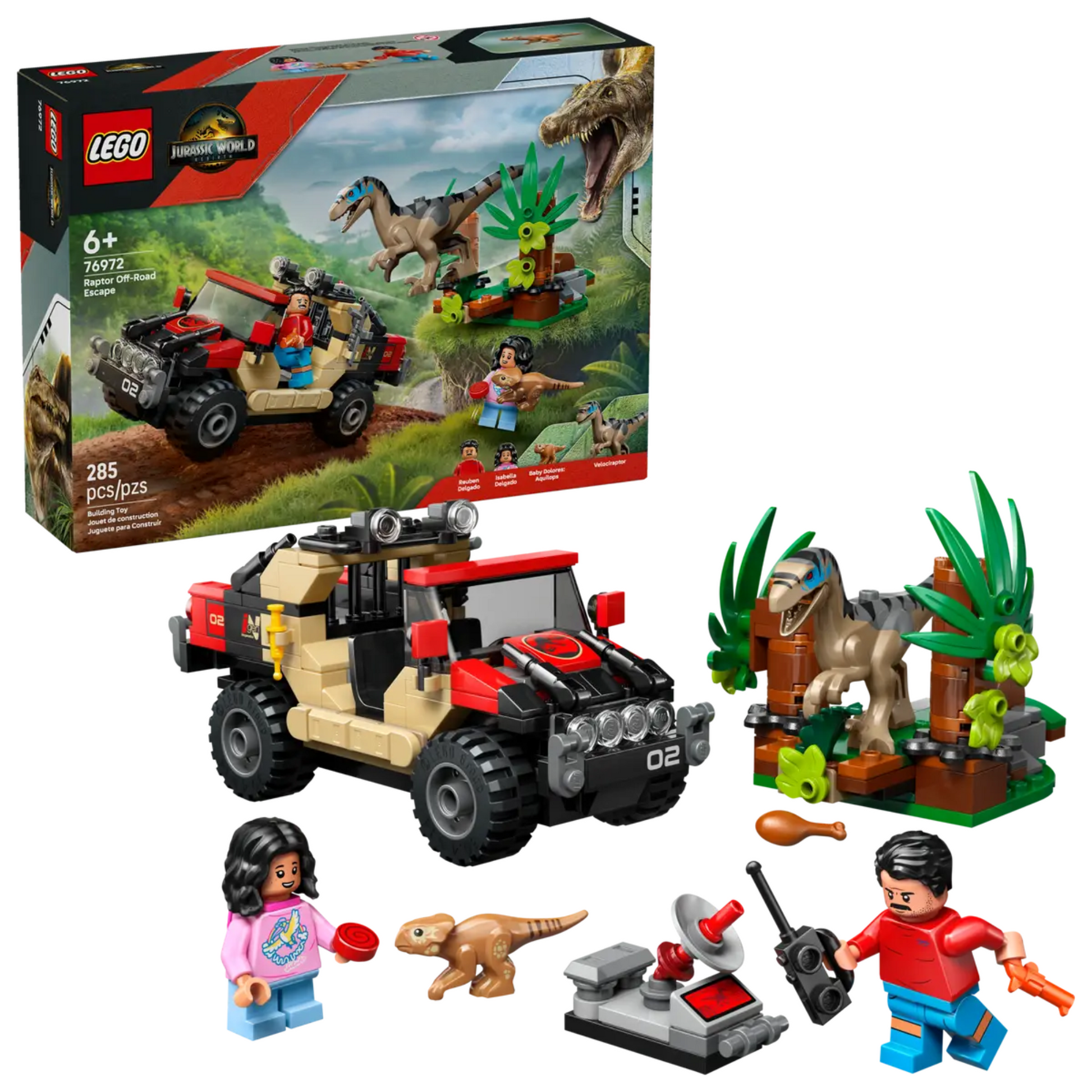 Lego Jurassic World Raptor Off-Road Escape 76972