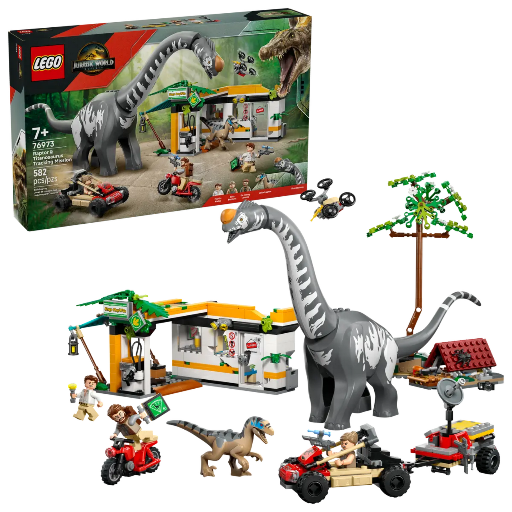 Lego Jurassic World Raptor & Titanosaurus Tracking Mission 76973