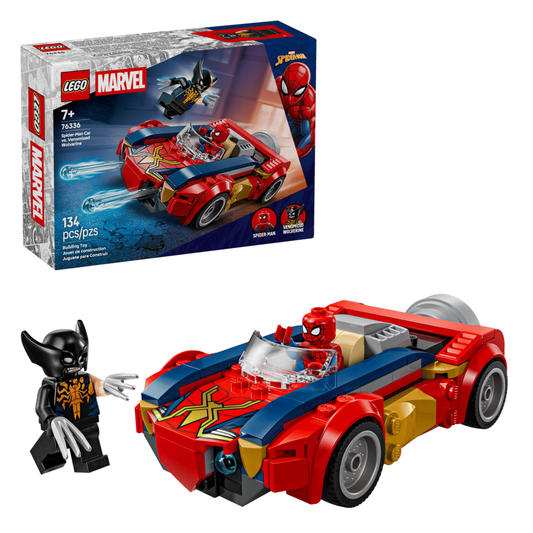 Lego Marvel Spider-Man Car vs. Venomized Wolverine 76336