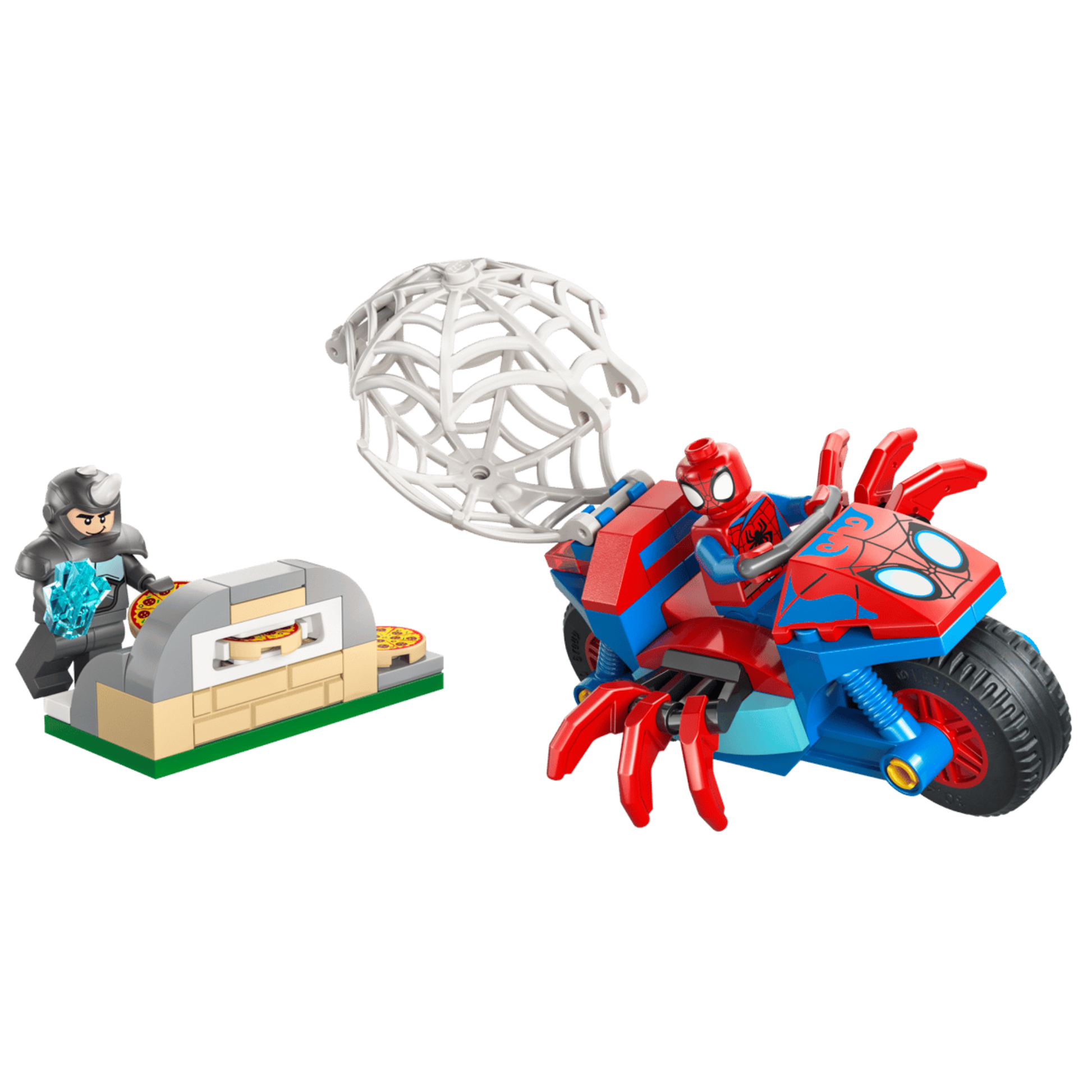Lego Marvel Spidey on his Motorcycle vs. Rhino 11206