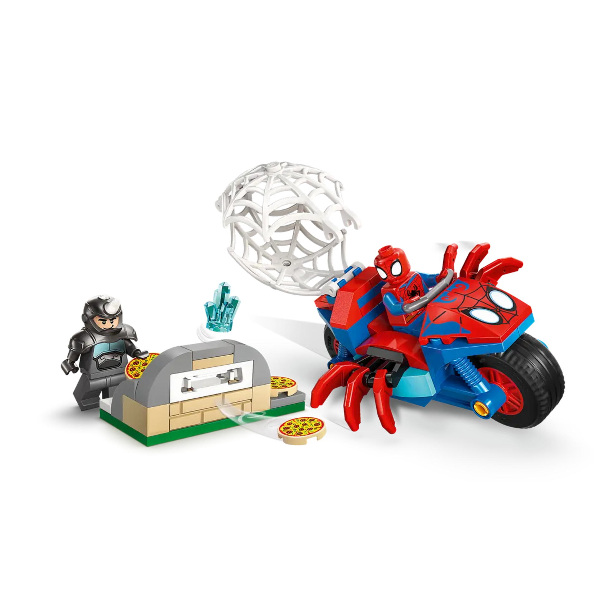 Lego Marvel Spidey on his Motorcycle vs. Rhino 11206