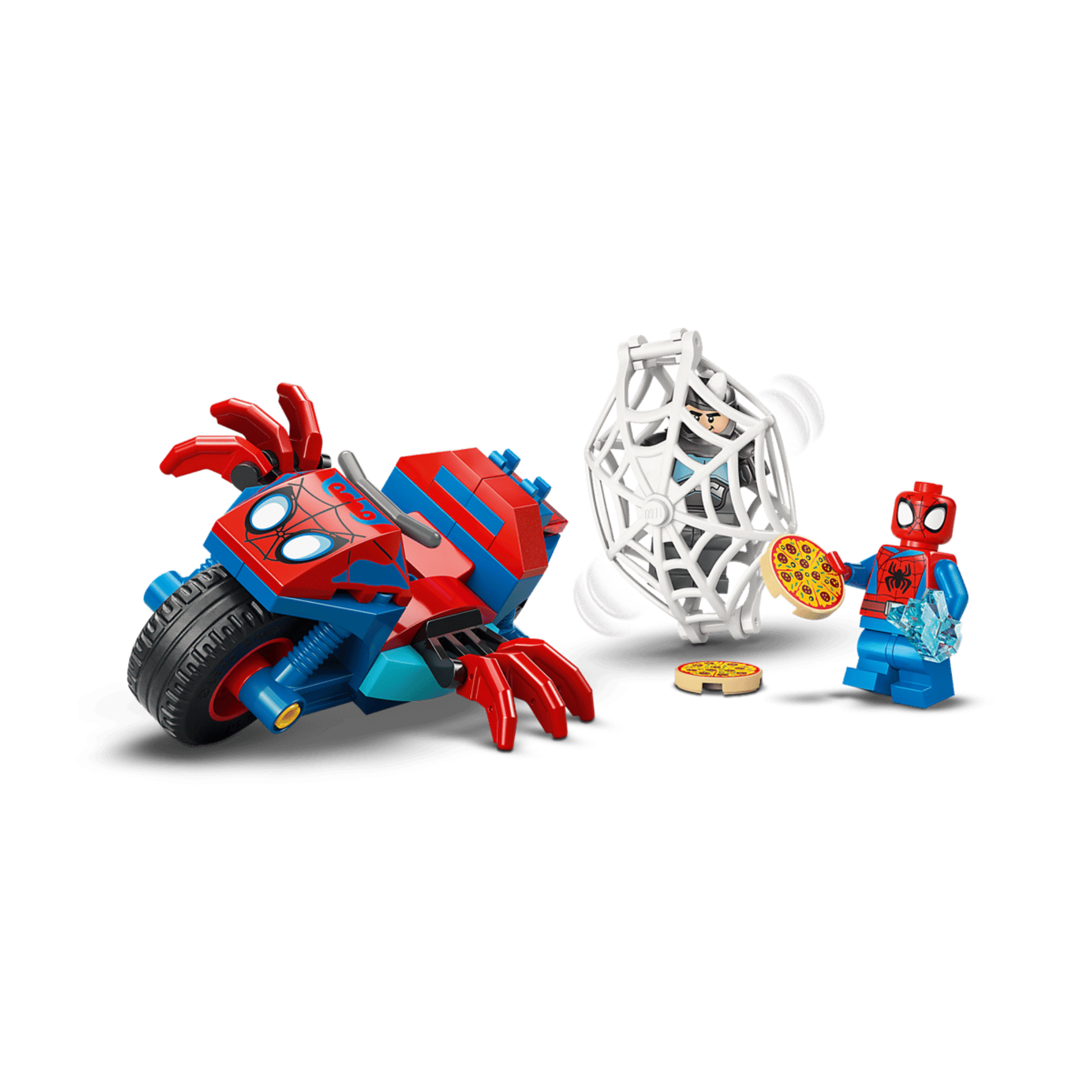 Lego Marvel Spidey on his Motorcycle vs. Rhino 11206