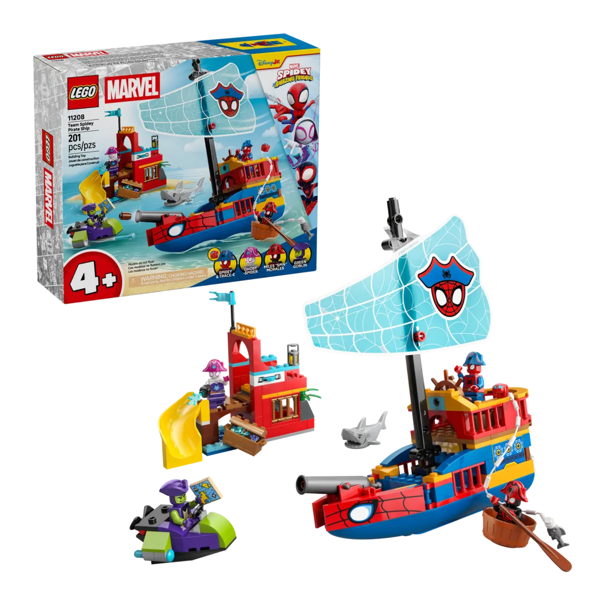Lego Marvel Team Spidey Pirate Ship 11208