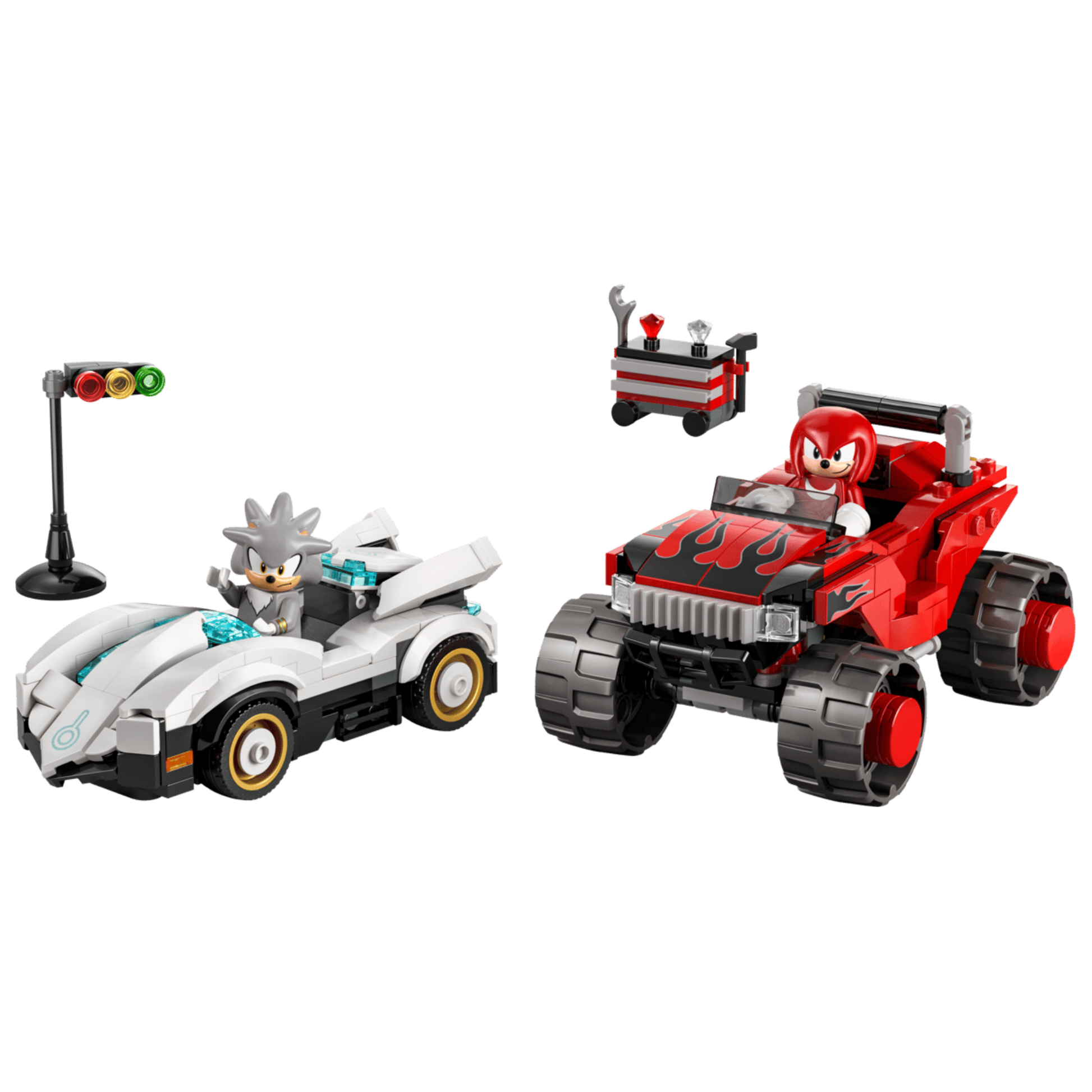 Lego Sonic the Hedgehog Silver's Car vs. Knuckles' Monster Truck 77118
