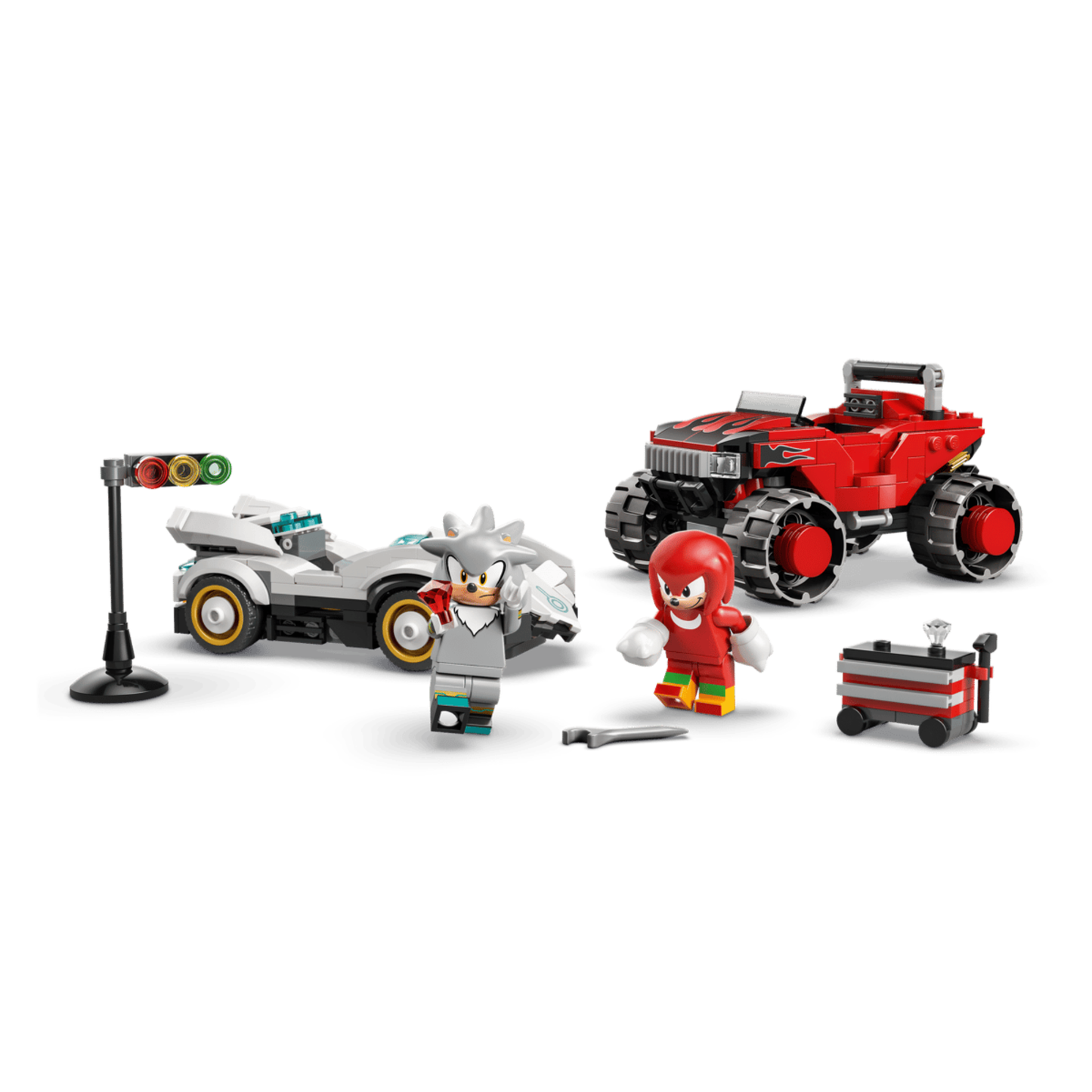 Lego Sonic the Hedgehog Silver's Car vs. Knuckles' Monster Truck 77118