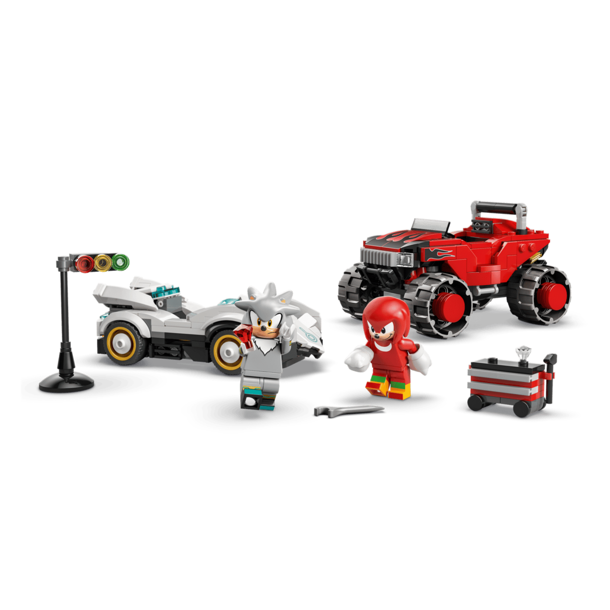 Lego Sonic the Hedgehog Silver's Car vs. Knuckles' Monster Truck 77118