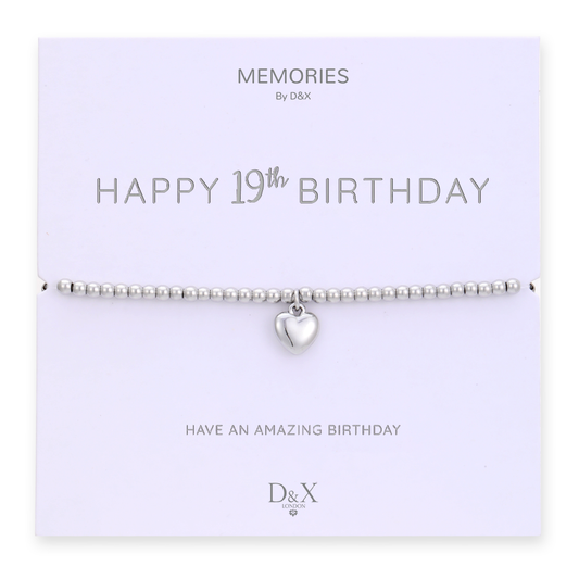 D&X Occasions Happy 19th Birthday Bracelet