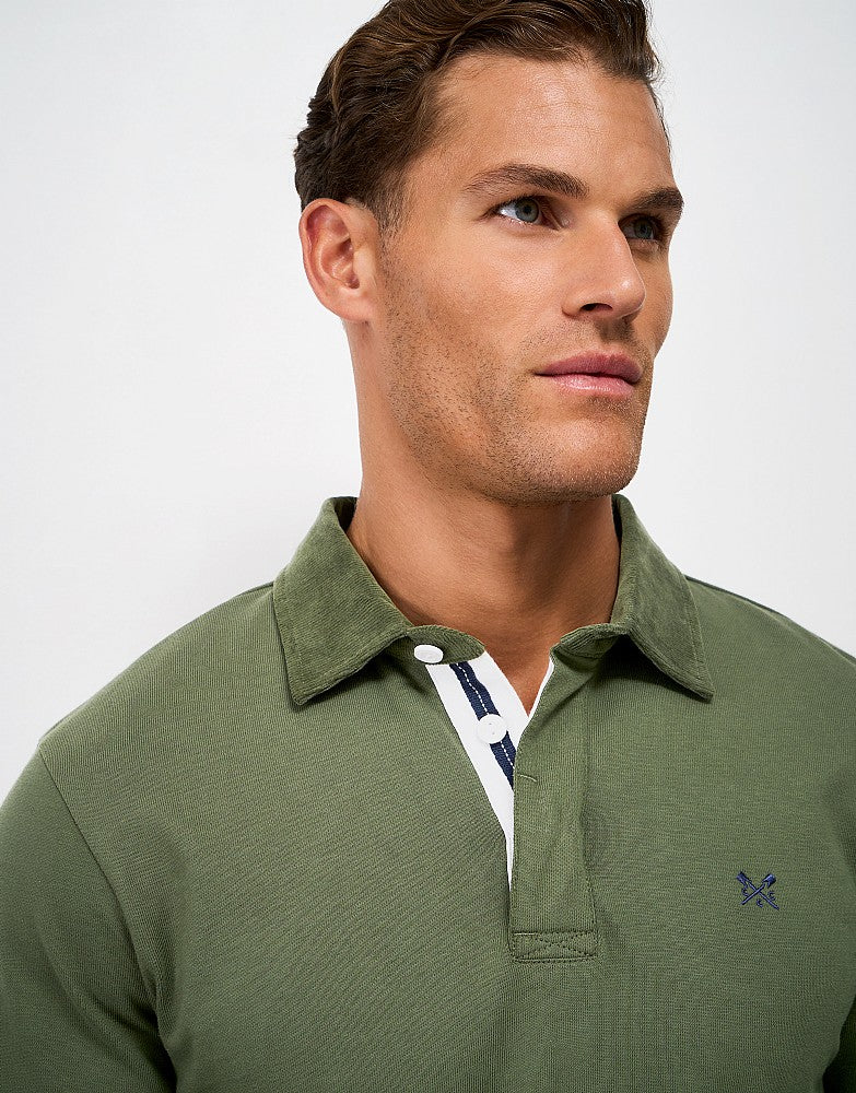 Crew Clothing Mens Cord Collar Cotton Rugby Shirt