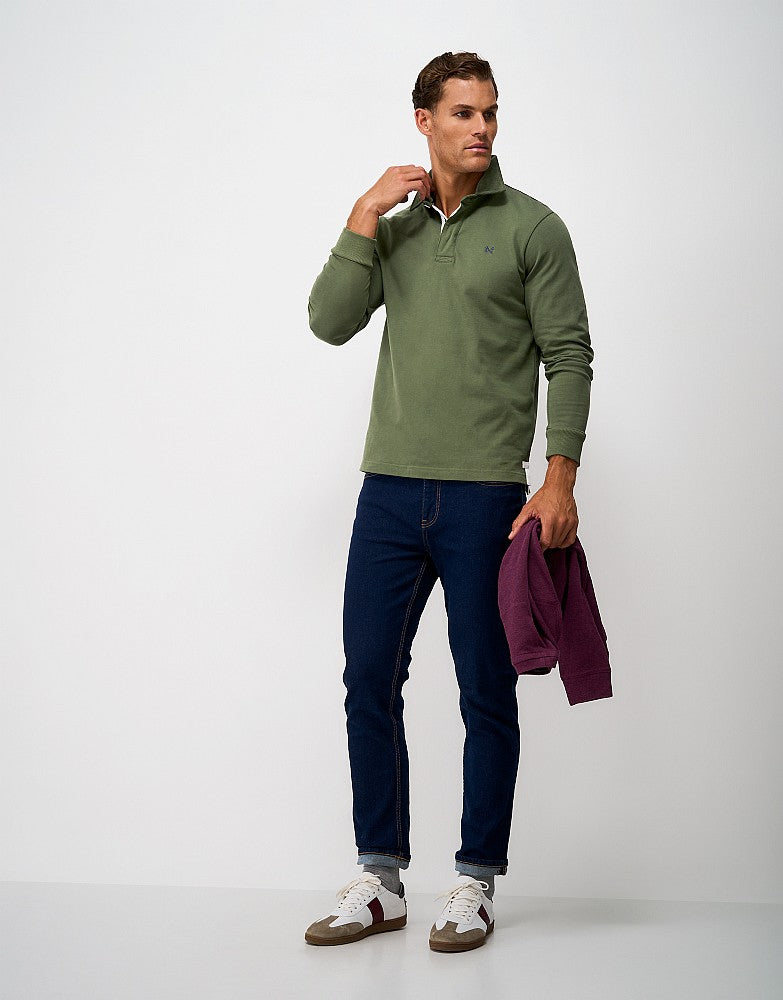 Crew Clothing Mens Cord Collar Cotton Rugby Shirt