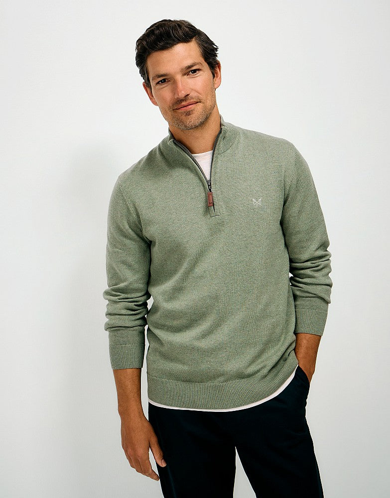 Crew Clothing Organic Cotton Half Zip Jumper