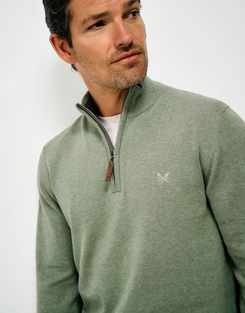 Crew Clothing Organic Cotton Half Zip Jumper