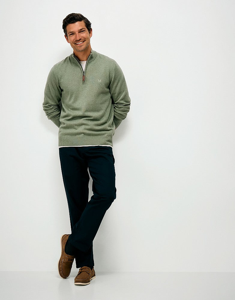 Crew Clothing Organic Cotton Half Zip Jumper