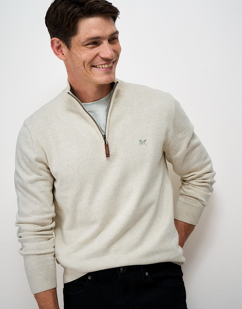 Crew Clothing Organic Cotton Half Zip Jumper