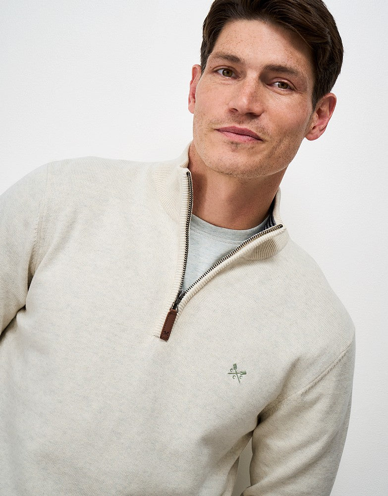 Crew Clothing Organic Cotton Half Zip Jumper