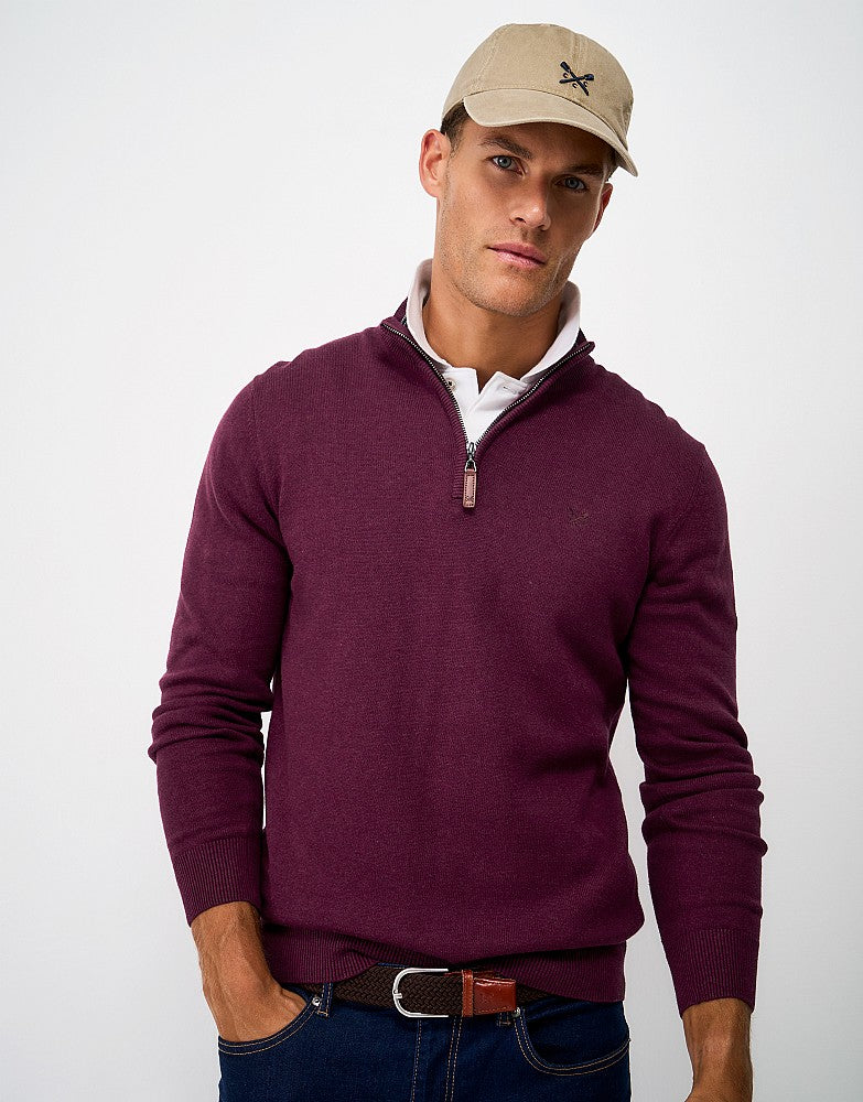 Crew Clothing Organic Cotton Half Zip Jumper