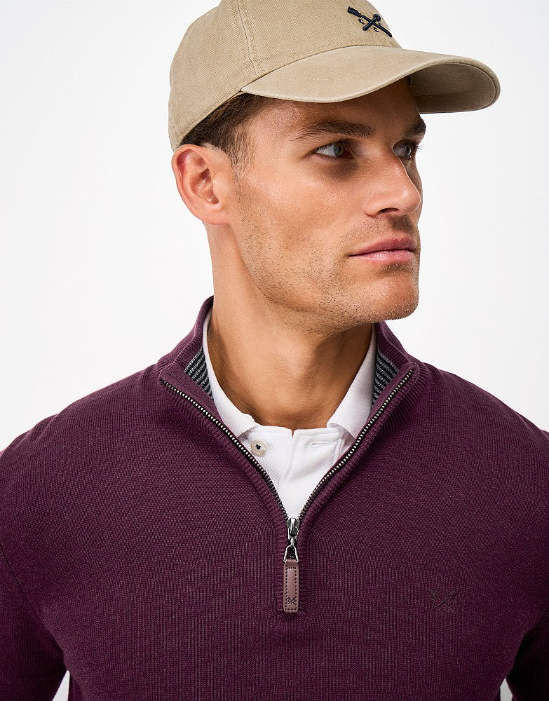 Crew Clothing Organic Cotton Half Zip Jumper