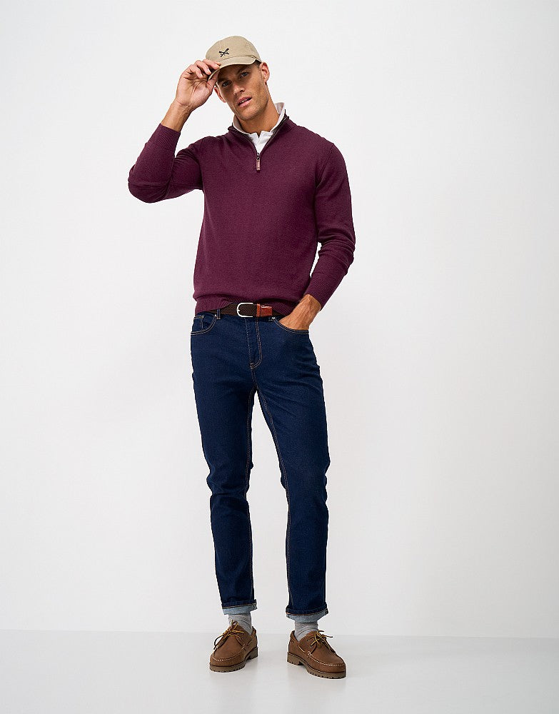 Crew Clothing Organic Cotton Half Zip Jumper