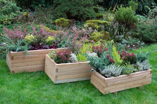 Forest Garden Durham Rectangular Planter 3-Pack
