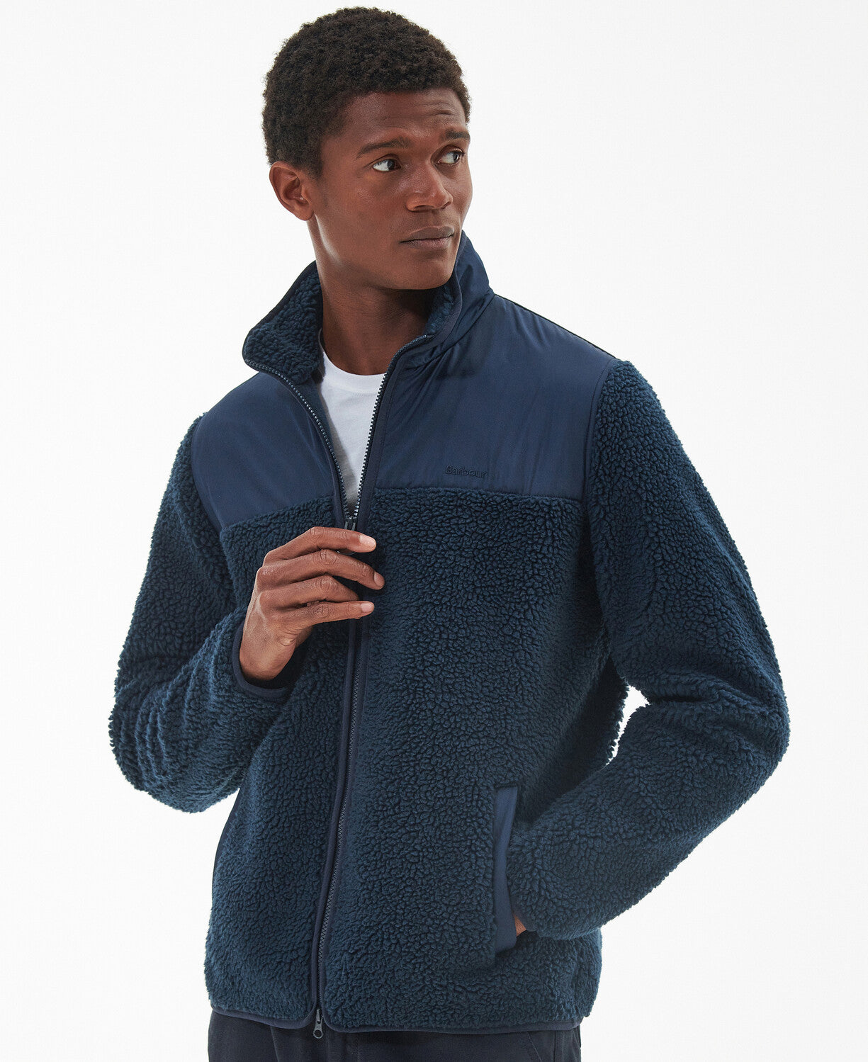 Barbour Hobson Fleece Jacket - Navy