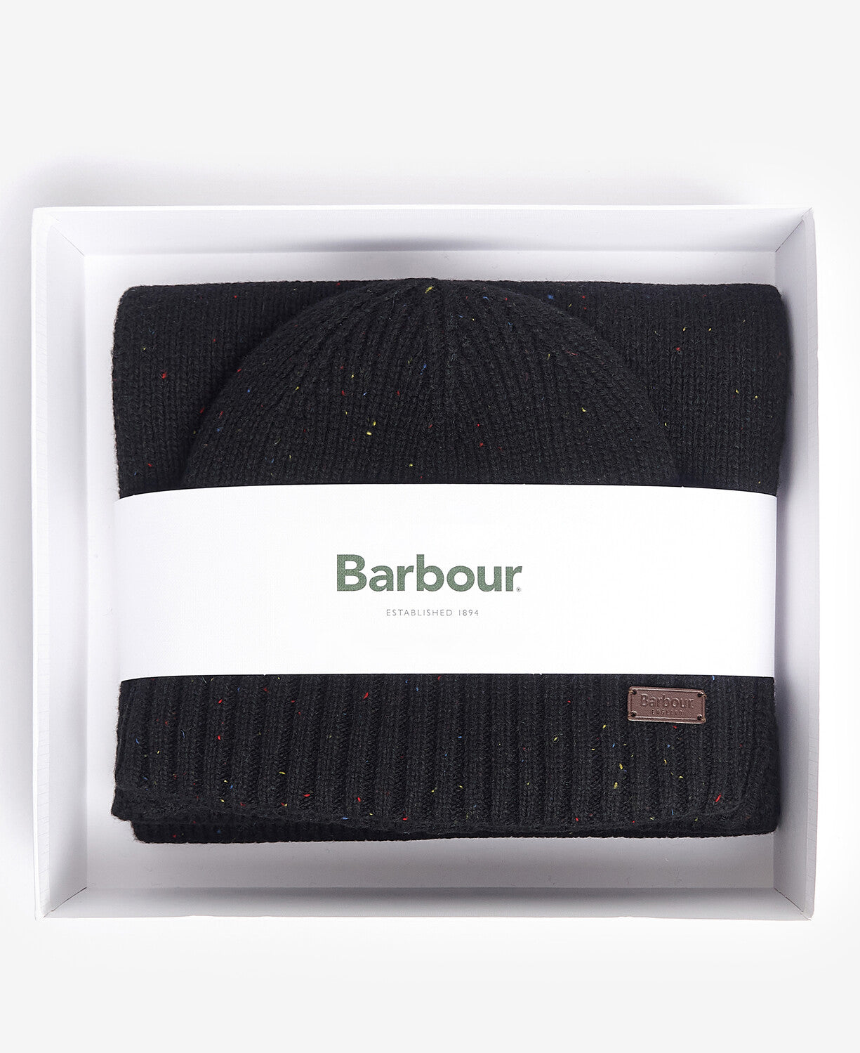 Barbour Carlton Fleck Beanie & Scarf Gift Set
