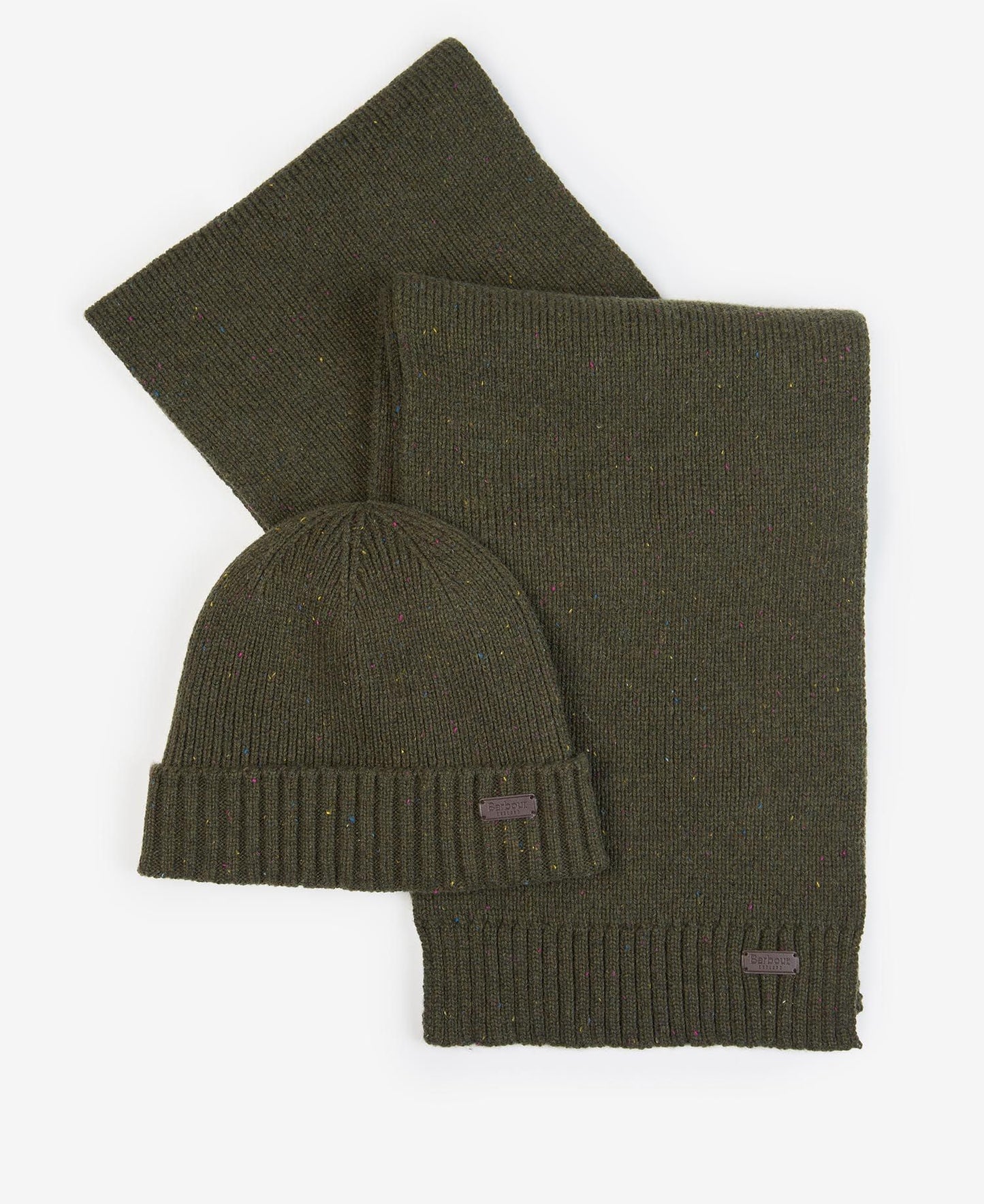 Barbour Carlton Fleck Beanie & Scarf Gift Set