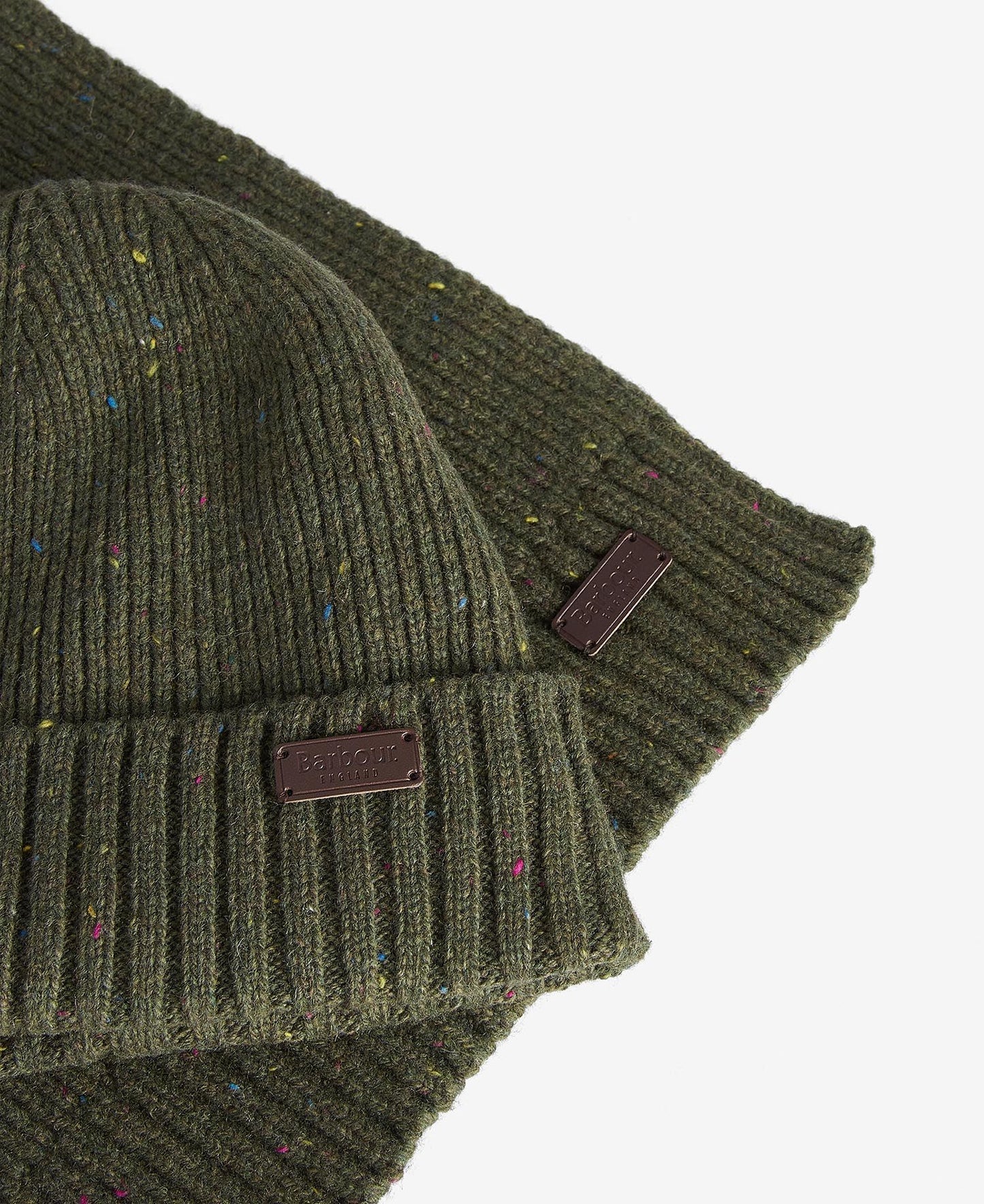 Barbour Carlton Fleck Beanie & Scarf Gift Set