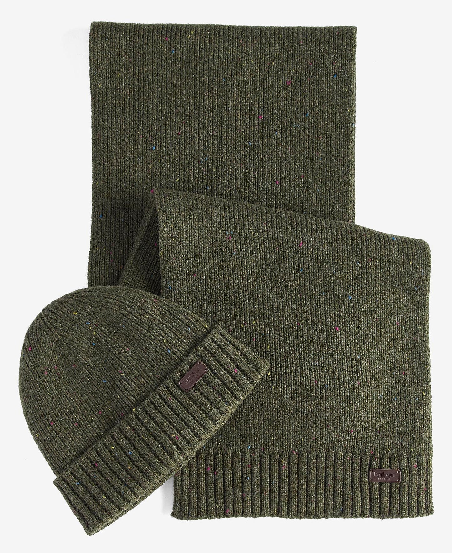 Barbour Carlton Fleck Beanie & Scarf Gift Set