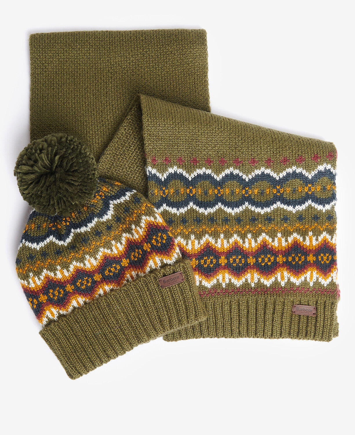 Barbour Fairisle Beanie & Scarf Gift Set