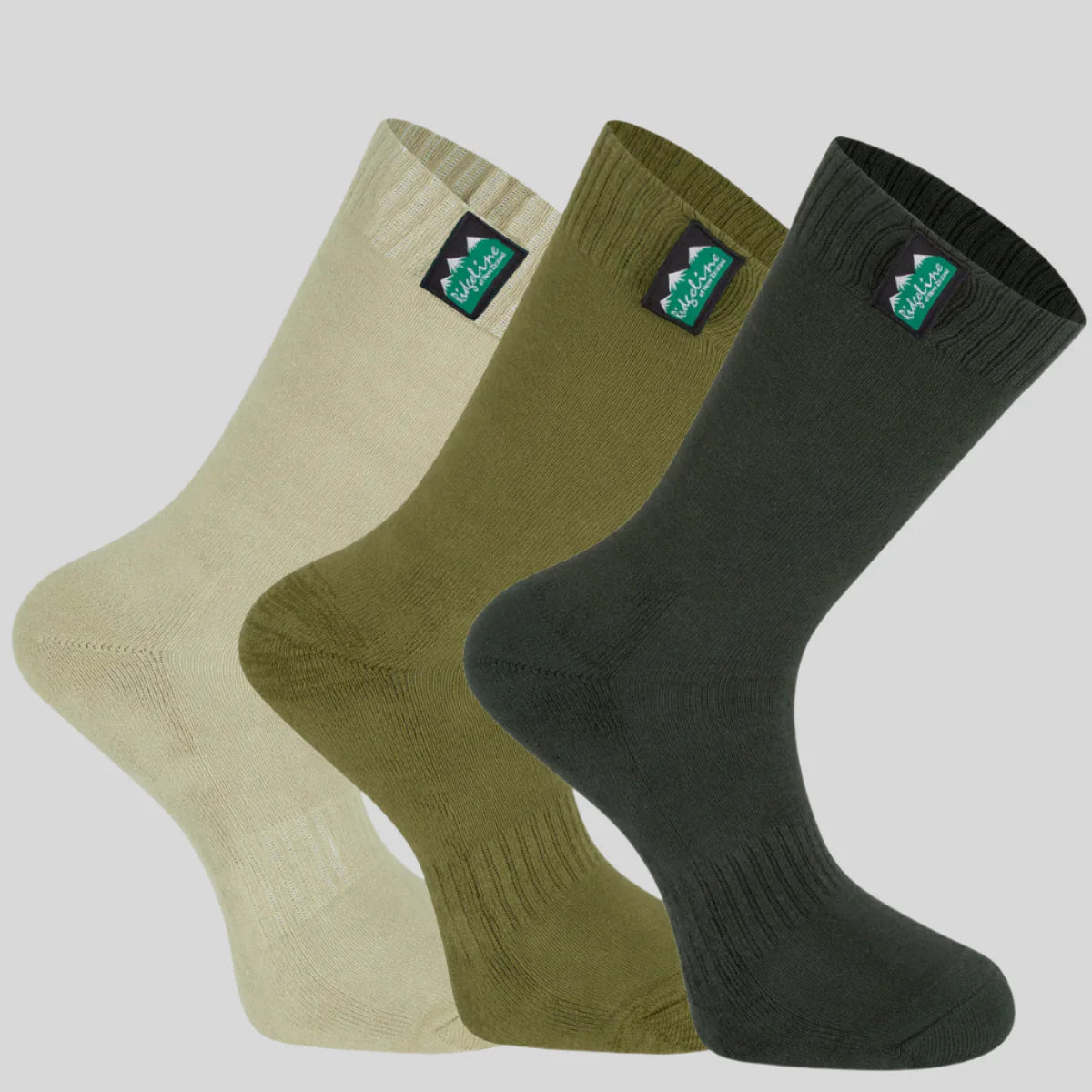 Ridgeline Mid-Length Cotton Work Socks 3-Pack