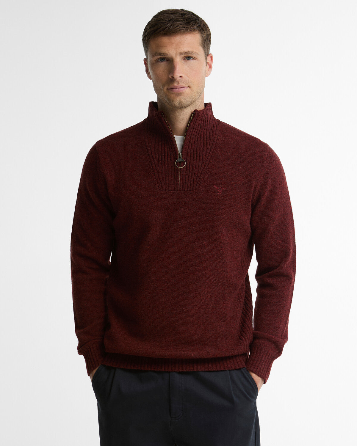 Barbour Essential Lambswool Half Zip Jumper