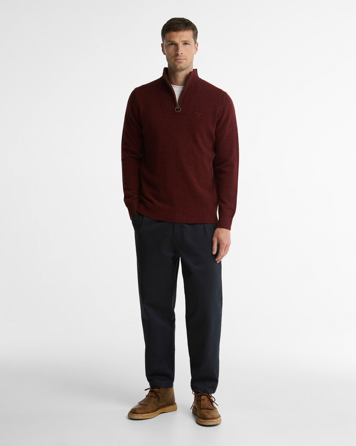 Barbour Essential Lambswool Half Zip Jumper