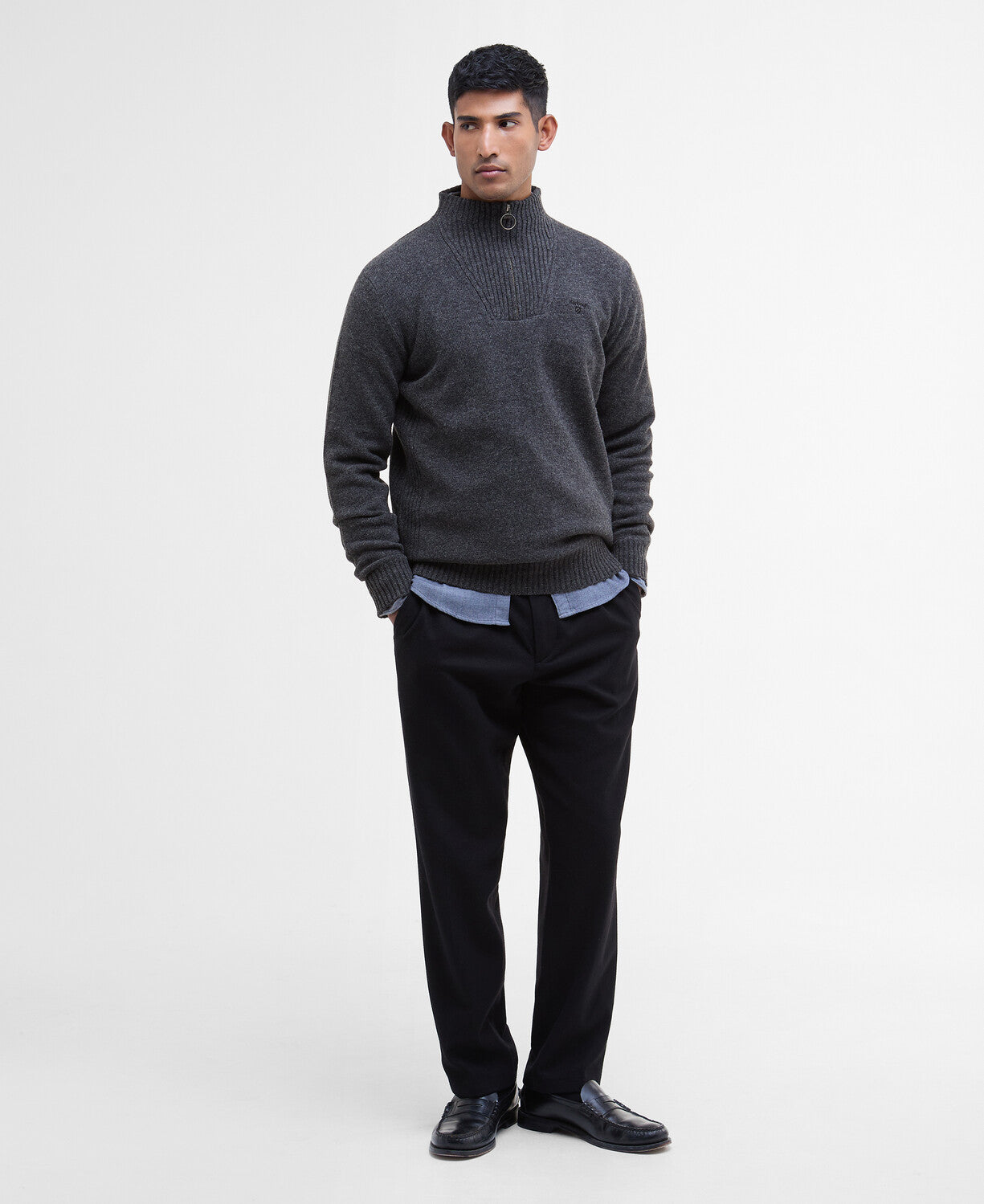 Barbour Essential Lambswool Half Zip Jumper