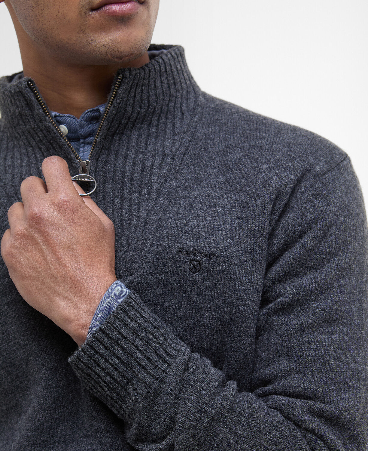 Barbour Essential Lambswool Half Zip Jumper