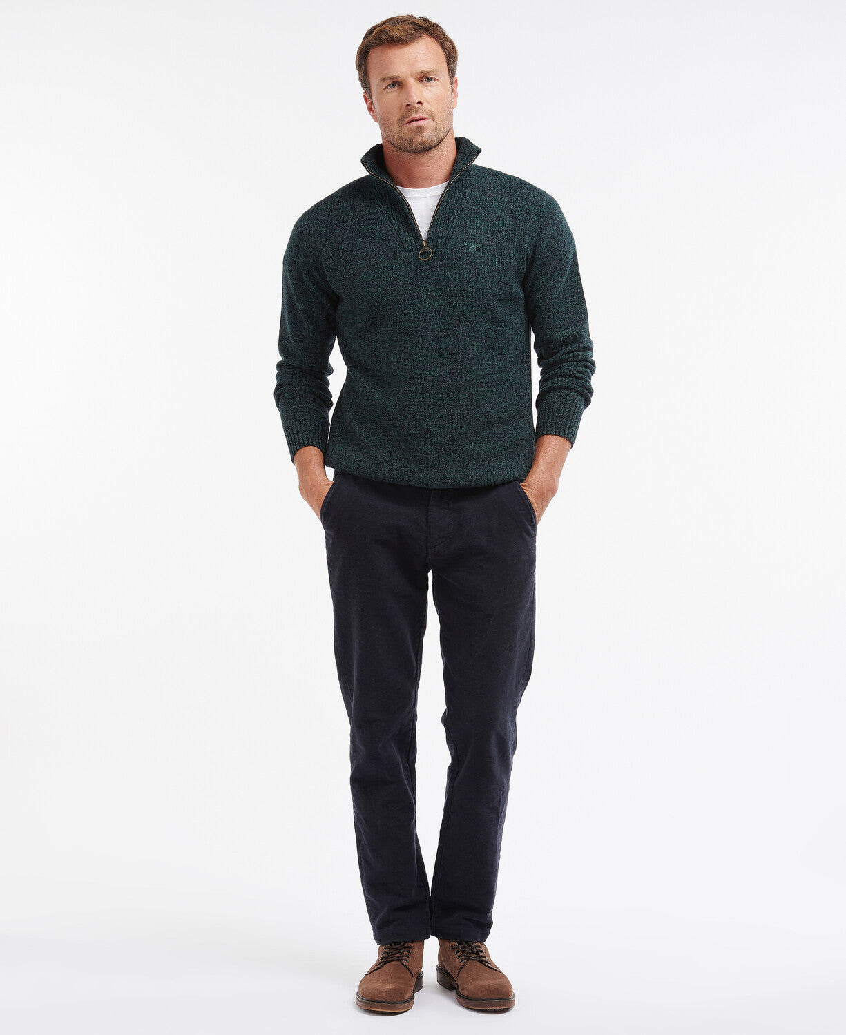 Barbour Essential Lambswool Half Zip Jumper