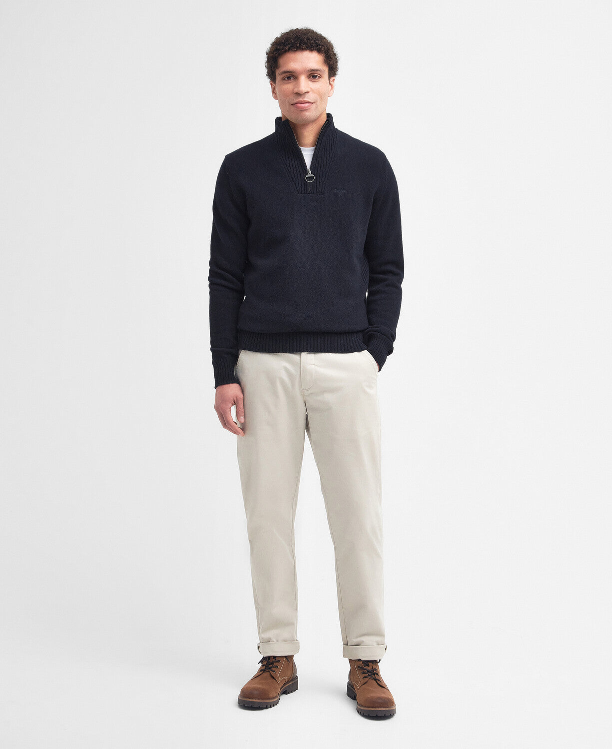 Barbour Essential Lambswool Half Zip Jumper