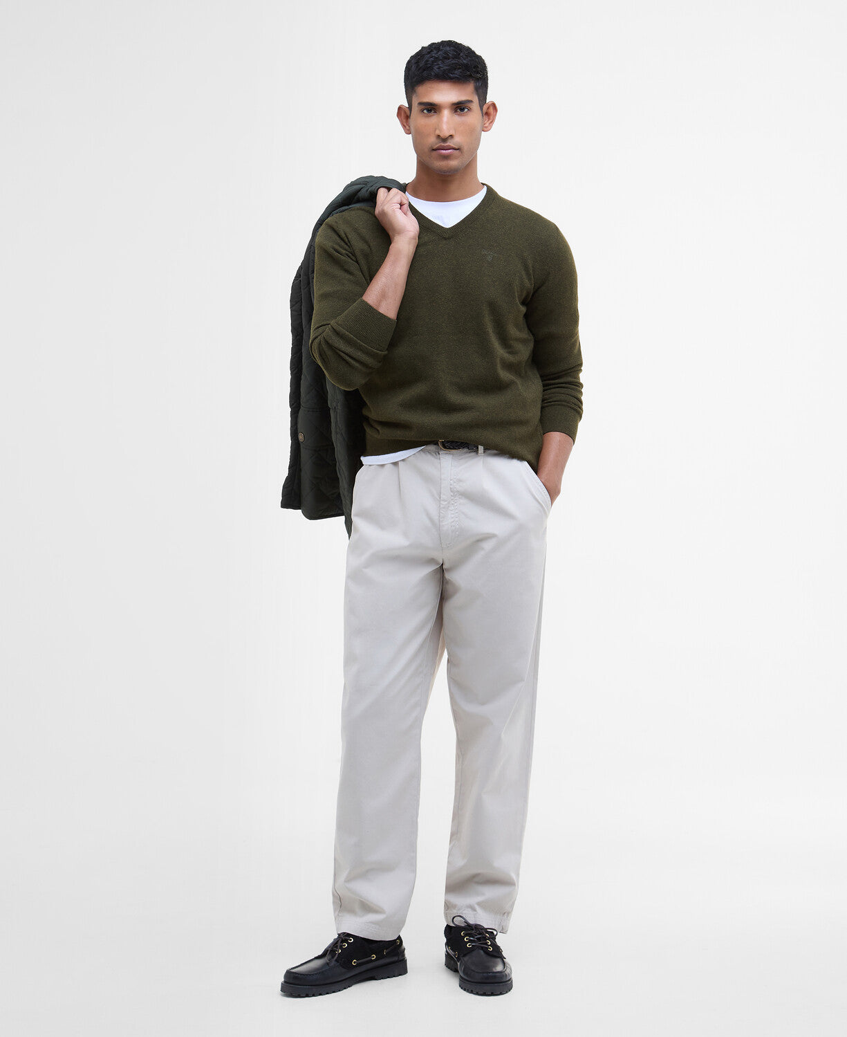 Barbour Essential Lambswool V Neck Jumper