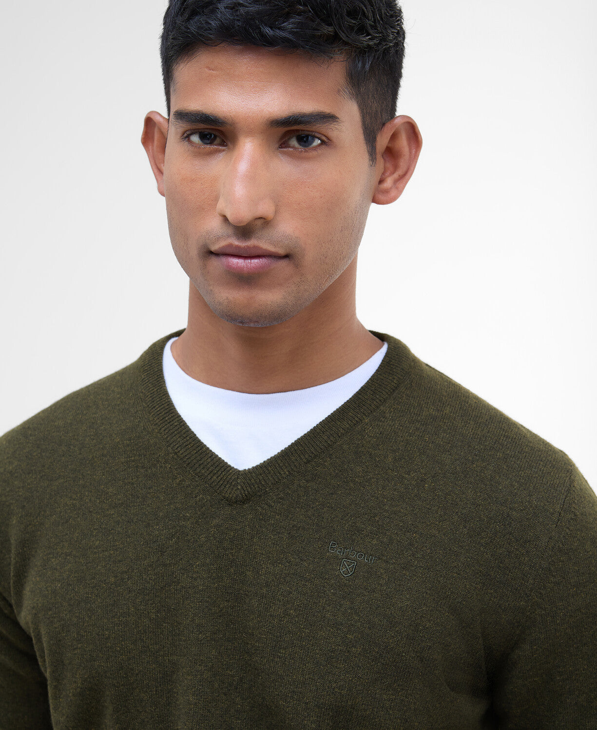 Barbour Essential Lambswool V Neck Jumper