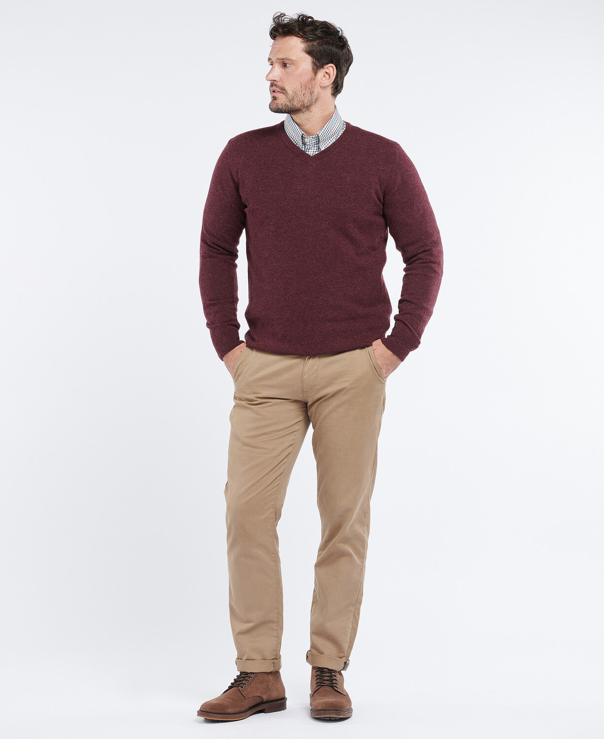 Barbour Essential Lambswool V Neck Jumper