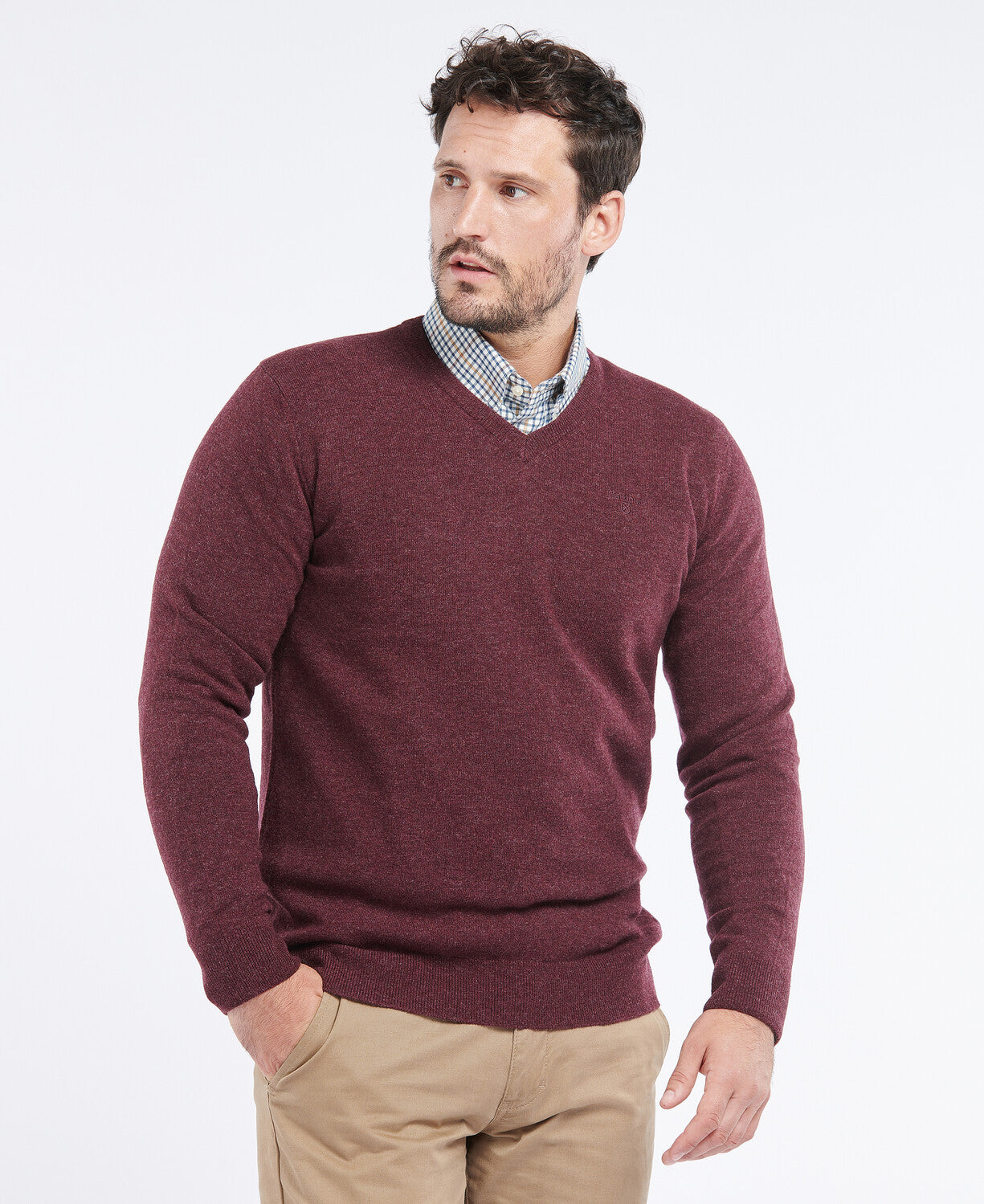 Barbour Essential Lambswool V Neck Jumper
