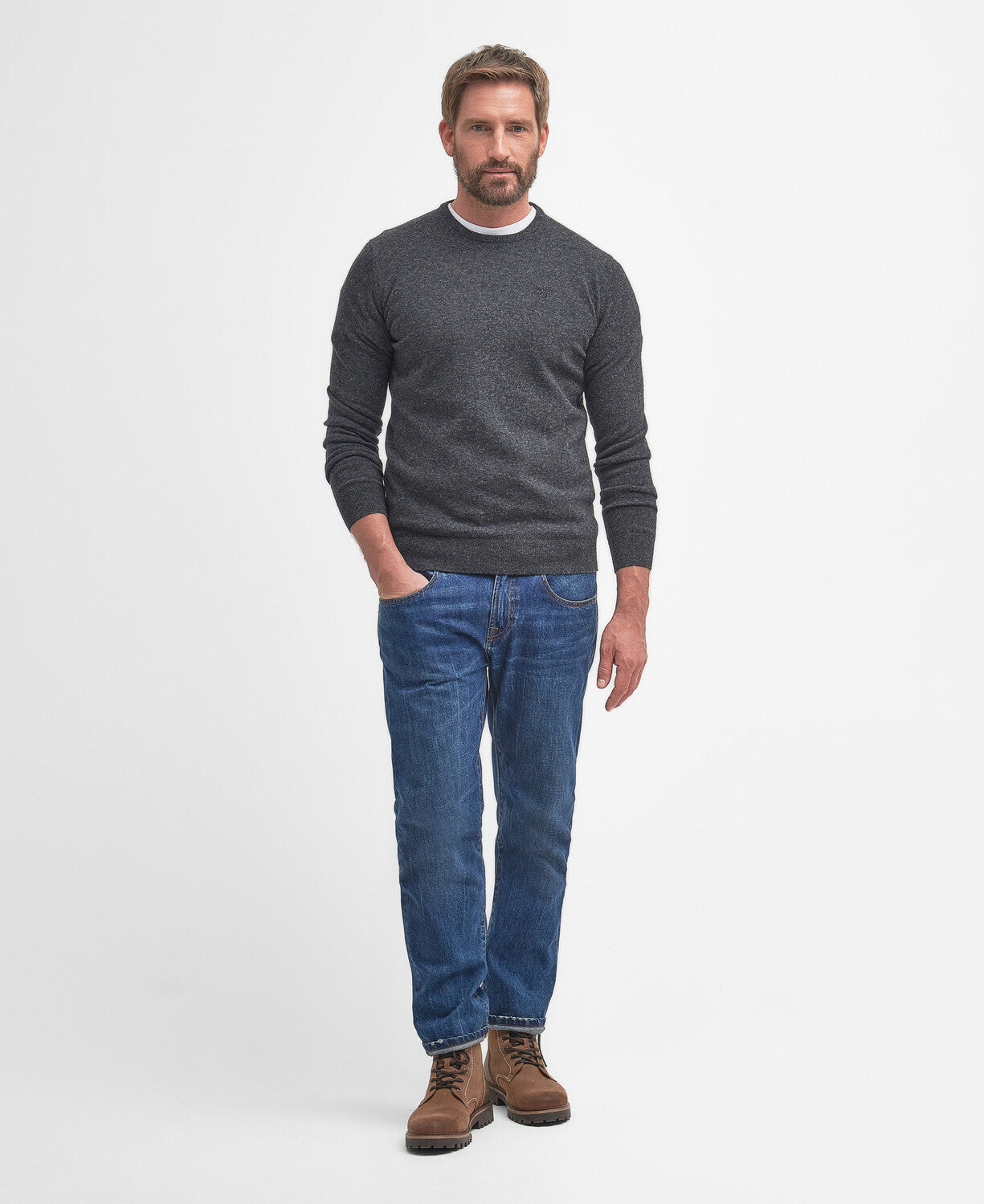 Barbour Essential Lambswool Crew Neck Jumper