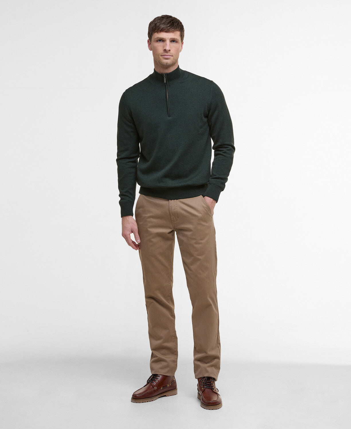 Barbour Gamlan Half Zip Merino Jumper