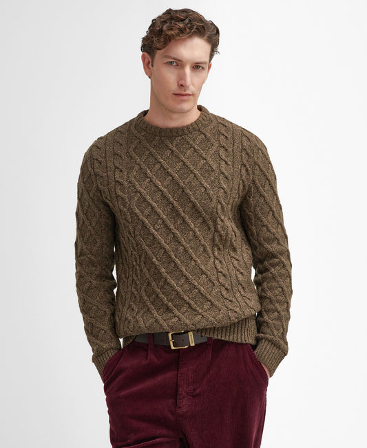 Barbour Stowford Cable-Knit Crew Neck Jumper