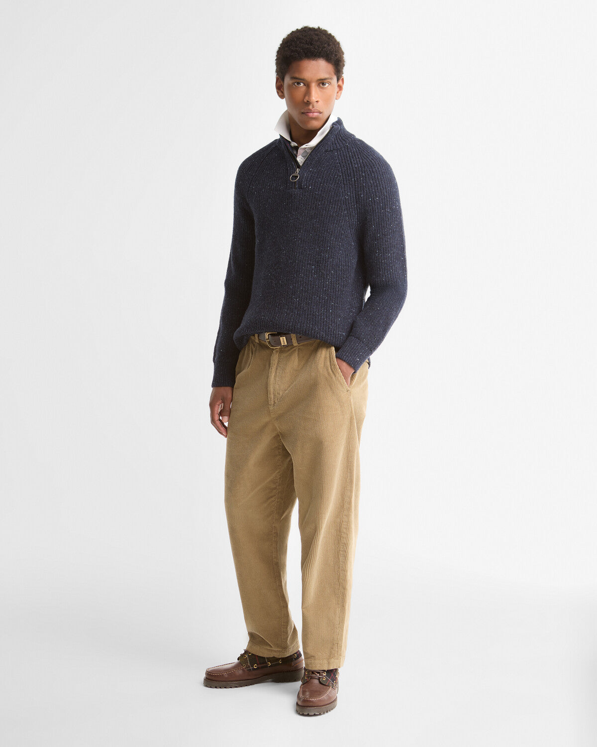 Barbour Essentials Fleck Half Zip Jumper