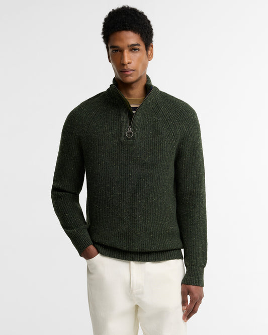 Barbour Essentials Fleck Half Zip Jumper
